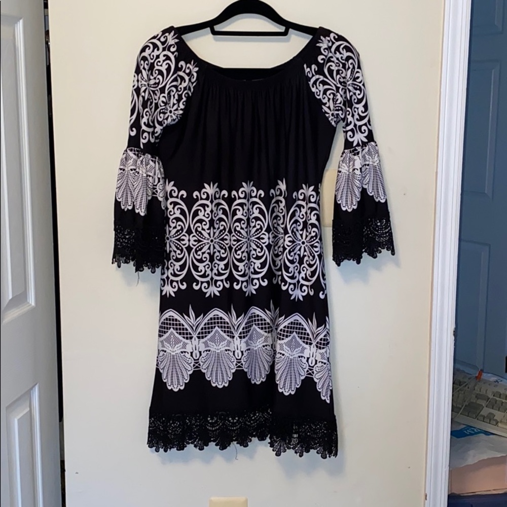 White Mark- Black and White Dress